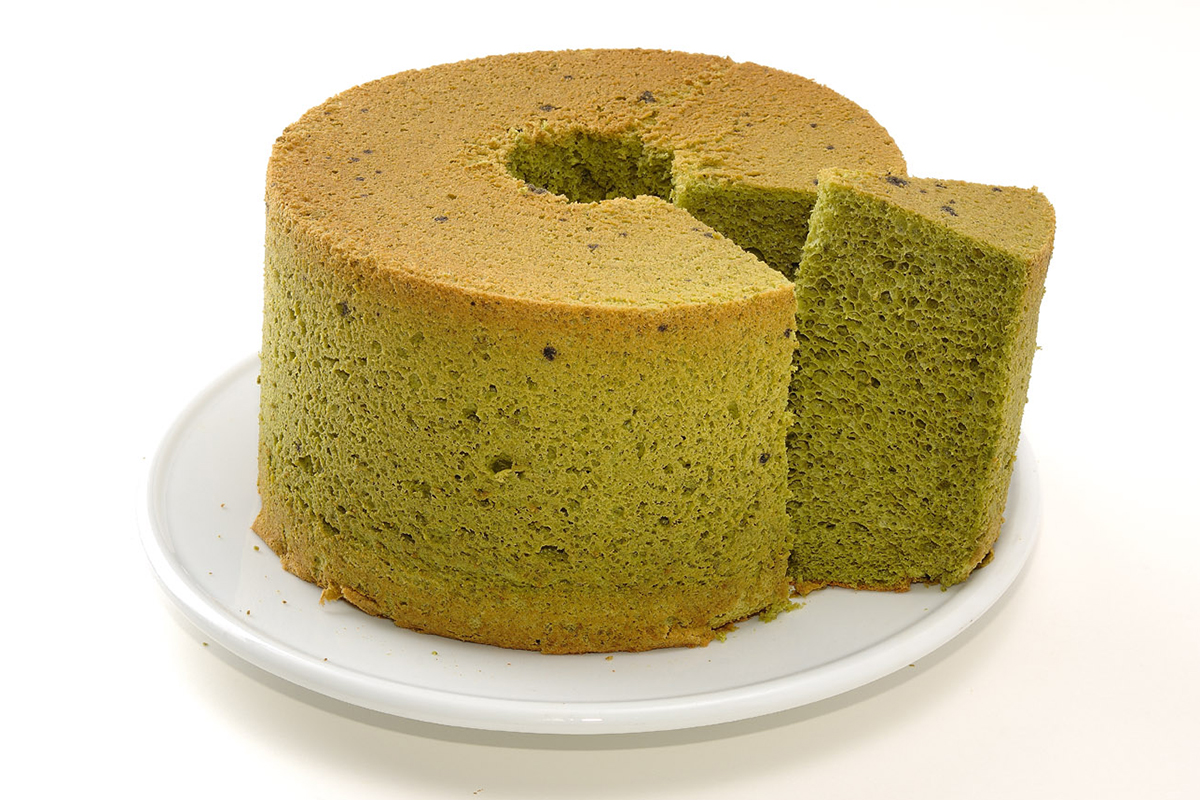 しっとり、ふんわり 緑茶の風味たっぷりの シフォン