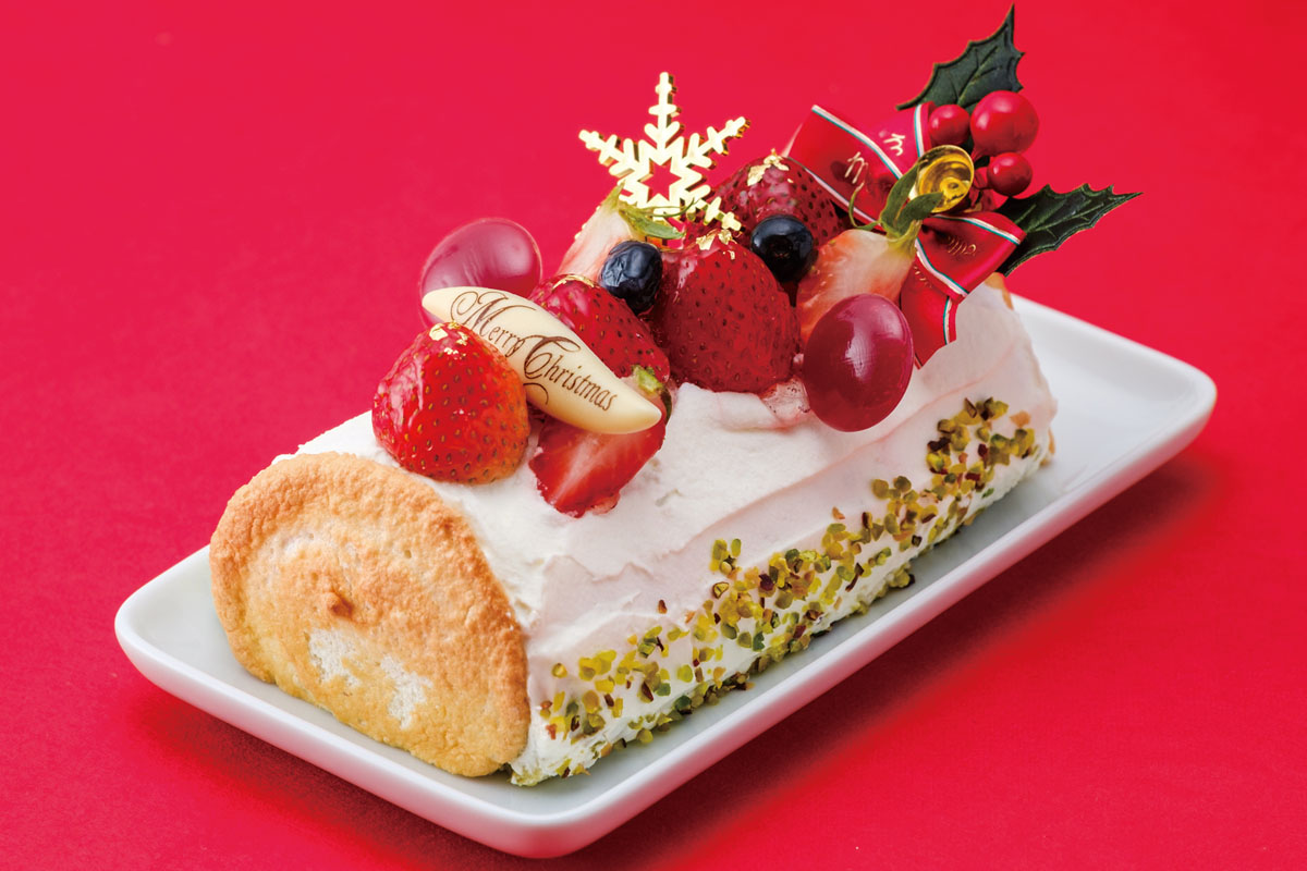 ピスタチオシフォンのクリスマスケーキ