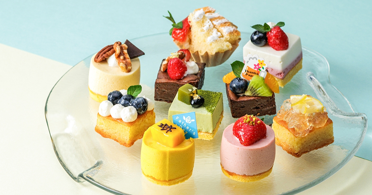 果物が主役の10種類のプチケーキ「父の日SWEETS BOX」
