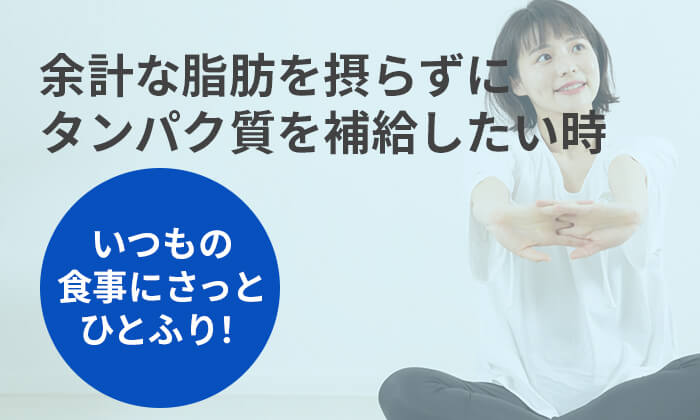 余計な脂肪を摂らずにタンパク質を補給したい時